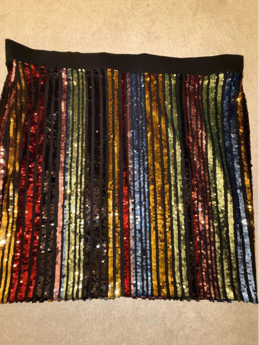Torrid Sequin Striped Mini Skirt Size 5